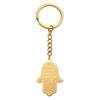 Dreamtimes Hamesh Hand Symbol Keychain for Women Men Stainless Steel Lucky Hand of Fatima Keyring Star of David Amulet Jewelry