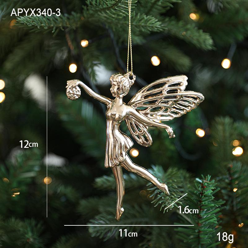 Cross-border Electroplated Christmas Tree Ornaments: Golden Snowflake & Reindeer Pendants