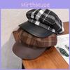 Wool Grid Retro Blended Cap Women Sunshade Cozy Wear Girl Travel Hat Supplies