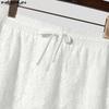 INCERUN Men Drawstring Elastic Waist Lace Patchwork Beach Loose Long Pants
