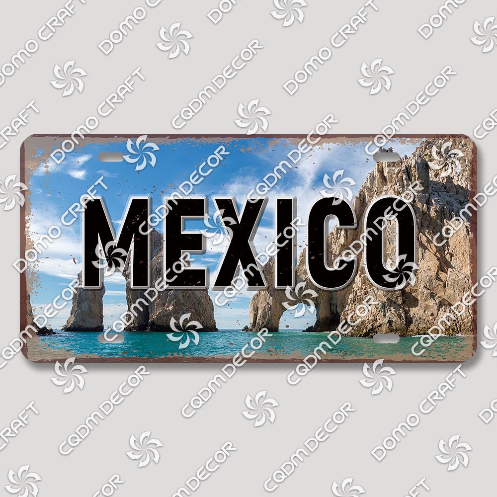 Retro National City Plaques Metal Plate Chile Brazil Mexico Metal Tin Signs Garage Car Club Living Room Home Wall Decor