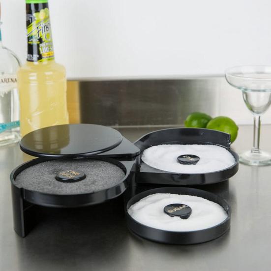 Plastic Salt Edge Box Three Layers Salt Dipper Sugar Juice Seasoning Box Smooth Inner Wall Salt Dipping Tool
