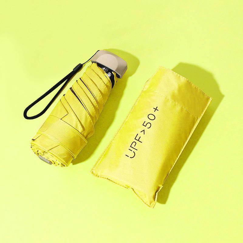 Women's 5-Fold Mini Sun & Rain UV Protection Umbrella – Ultra-Light & Dual Use