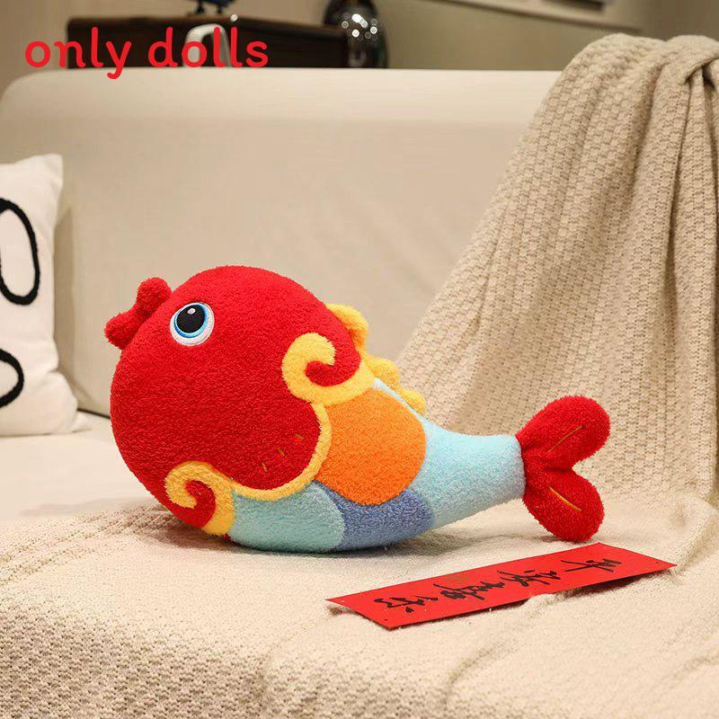 Chinese New Year Lion Embroidered Throw Pillow With Festive Pattern For Living Room Decor