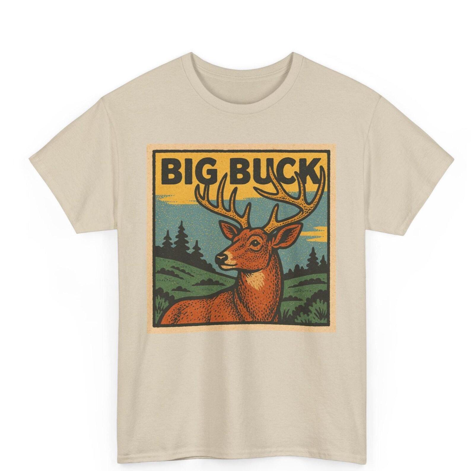Big Buck Comic T-Shirt: Retro Deer Hunting Graphic Tee 3XL