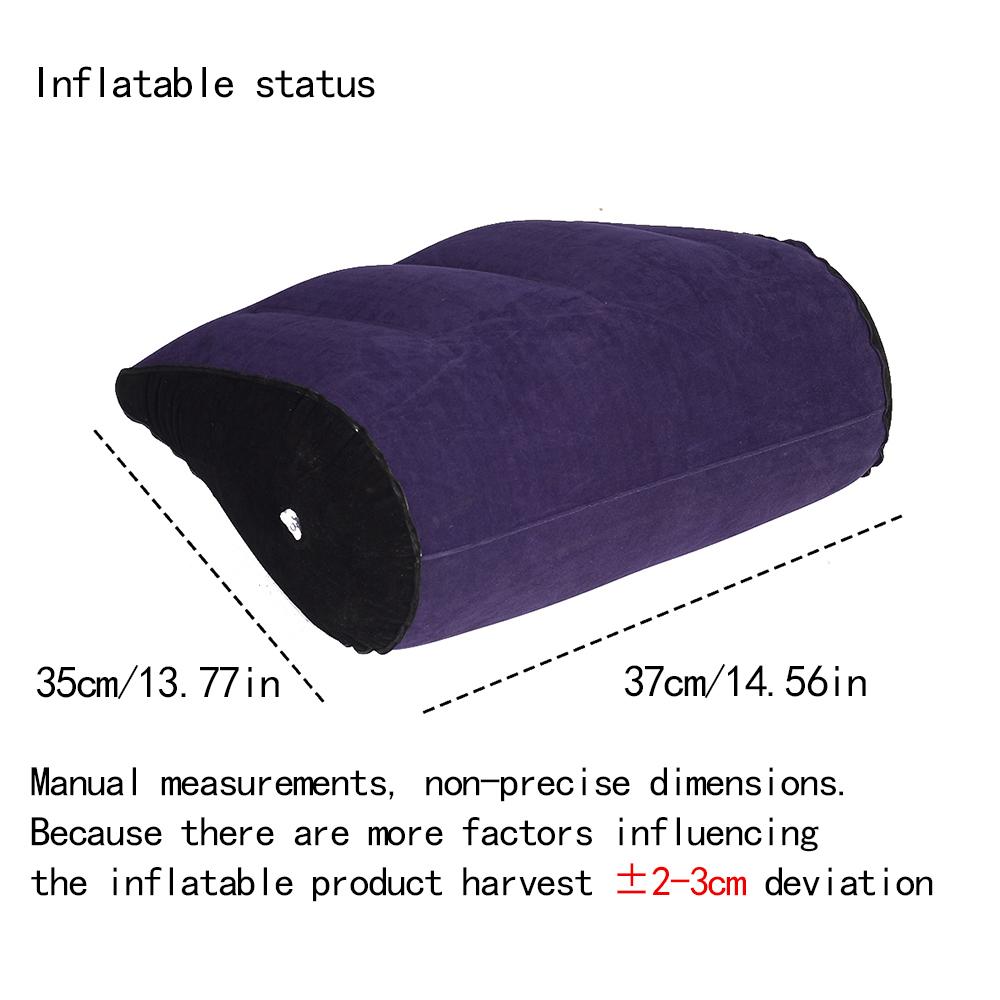 

Plush inflatable triangular cushion, suitable for storage and portable pillows, comfortable sofa pillows See below for size descriptions