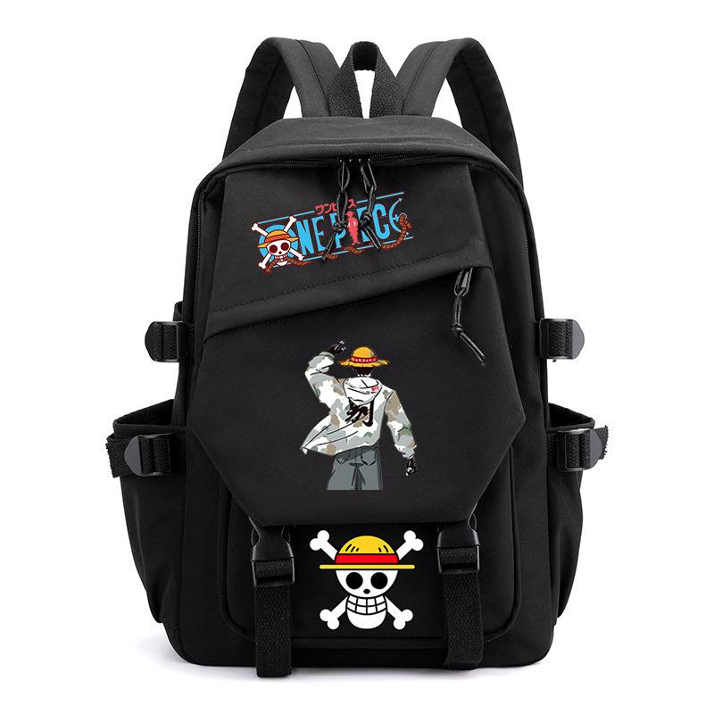 One Piece King Printed Backpack Elementary School Students Junior High School Students High School Students Large Capacity School Bag
