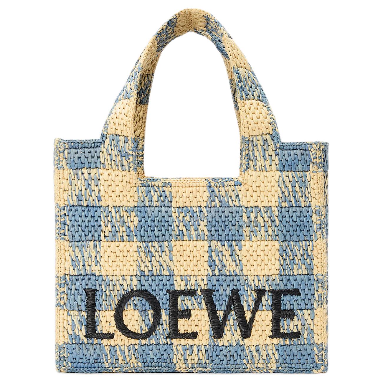 

Loewe Small Font Tote Bag Natural/Light Blue Women Tote_bags Tan ALF1B59X16-2238 Basic Set (Bag+Dust Bag)