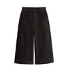 DIMANAF 2026 Summer Plus Size Women Pants Elastic Waist Oversize Loose Casual Lady Shorts Cotton Solid Black White 5XL