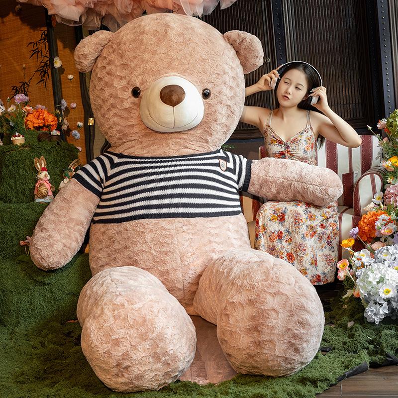 Niedliche übergroße Teddybärpuppe große Bärenpuppe Wurfkissen Plüschtier Umarmbär Ring Nachtmarkt große Puppe