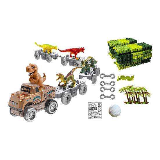 Kids Dinosaur Train Toy DIY Track Building Dino Train Fine Motor Skills Toddlers