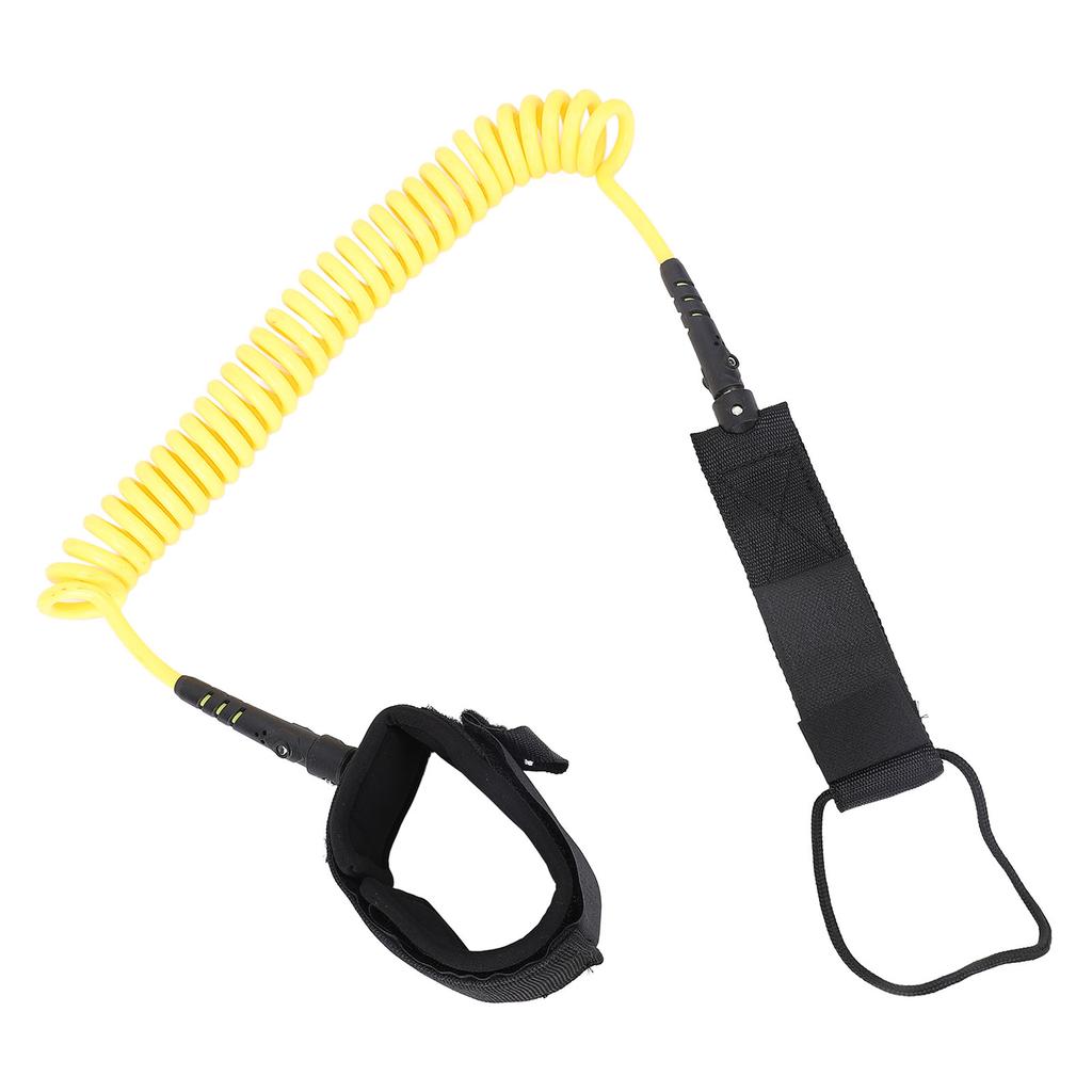 9.8ft Surf Leash Spiral TPU Coiled Stand Up Paddleboard Rope Surfboarding Ankle Strap 360 Degree