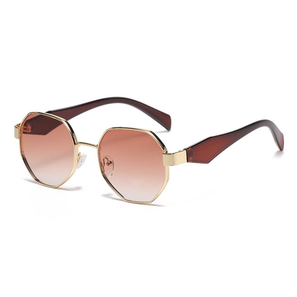 Modern Polygonal Women's Sunglasses Men Square Metal Frame Sun Glasses Retro Chic Shades for Driving Outdoor