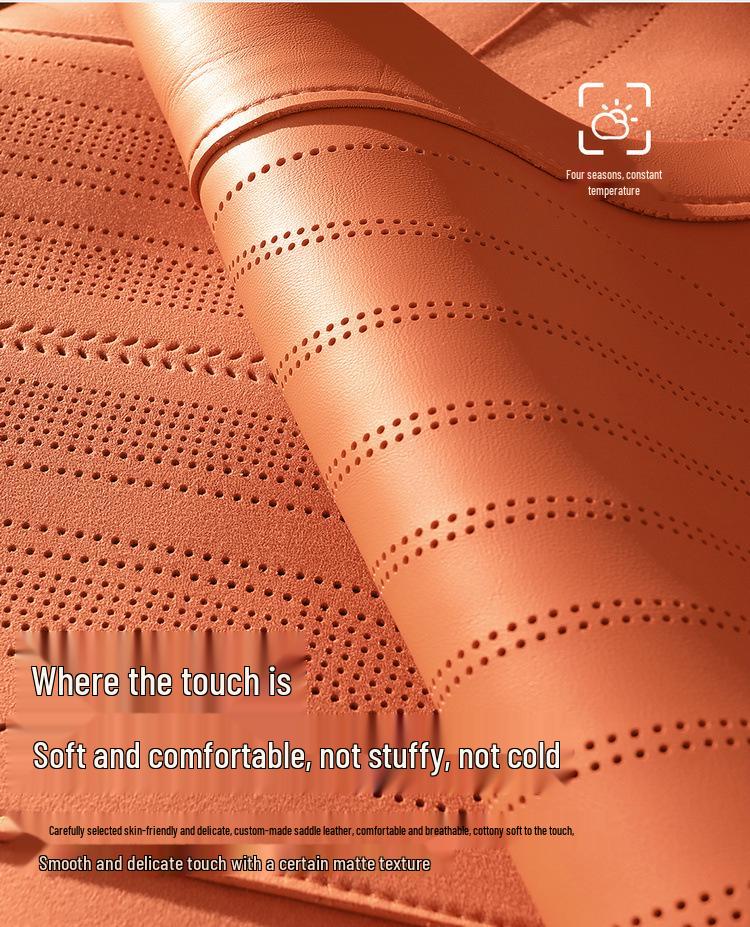 Galaxy L7 Car Seat Cushion - All-Season Ventilated Suede Half-Wrap Cover