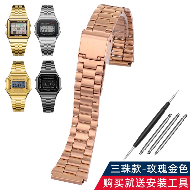 Pasek do zegarka AE-1200 Dla Casio AE1200 AE1300 A159 A158 A168 F91 Retro Mały Kwadratowy Stalowy Pasek do Zegarka 18mm Męska Bransoleta