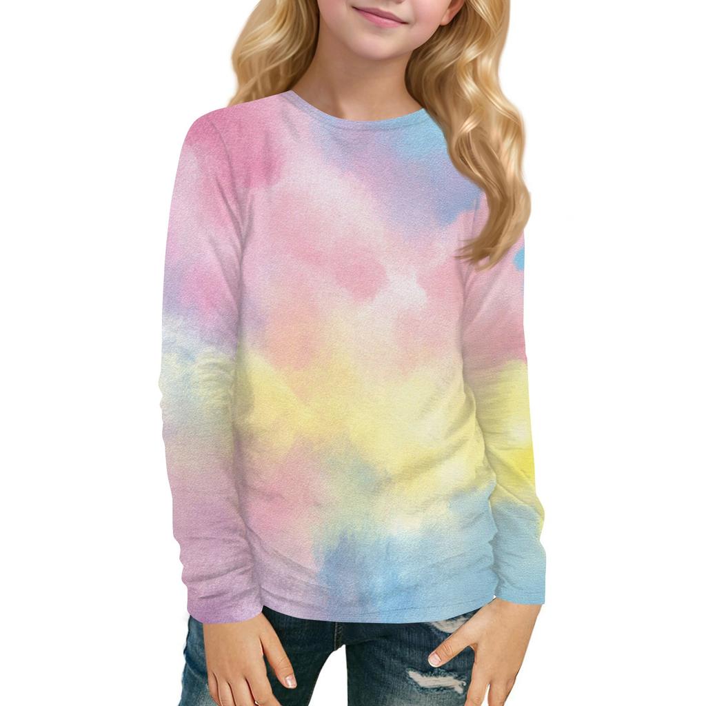 Kinder Langarm O-Ausschnitt Oberteil Bedruckt Täglich Lässig