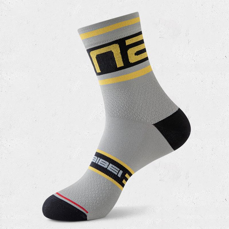 1/3 Pairs Men Cycling Socks Middle Tube Compression Outdoor Sports Marathon Running Bike Riding Fitness Socks