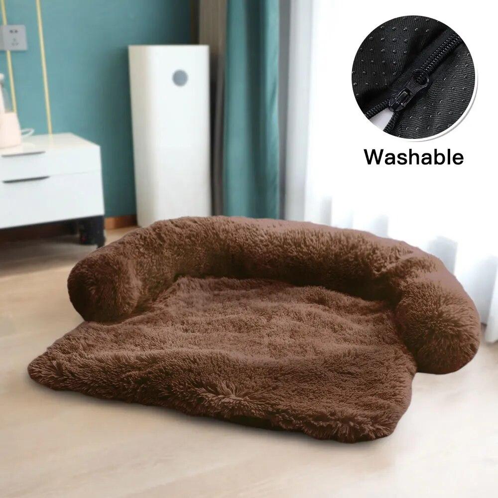 Large Round Comfortable Plush Kennel Plush Blanket Dual-use One Pet Kennel Dog Sofa Bed Pet Supplies Washable Soft Warm Nest Bed