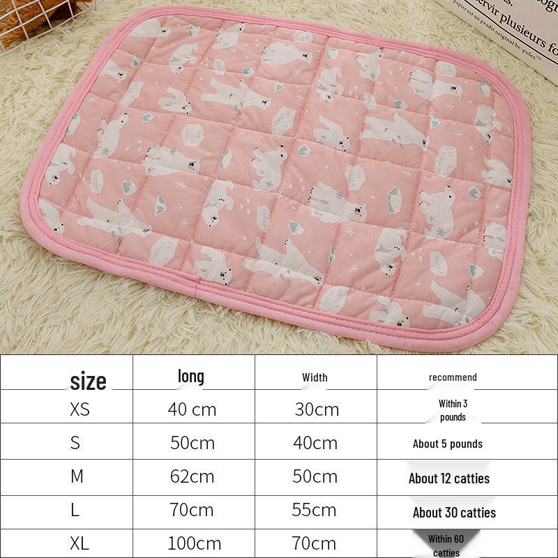 Summer Cooling Ice Silk Pet Mat: Breathable Cat and Dog Bed for a Cool Sleeping Experience