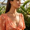 Colorful Stone Necklace Women Y-Shaped with Shell Starfish Pendant And Natural Gravel Beads, Adjustable Layered for Girls Alloy Chain, Ocean