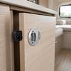 Replacement Motorhome Cupboard Knob Lock Hardware with Stainless Steel Trim for Interior Door Closure Support Projects and Service
