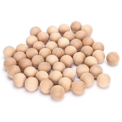 50 PIEZAS Bolas Redondas de Madera de Haya Superficie Lisa Bolas de Madera para Manualidades Decoración de Fiesta