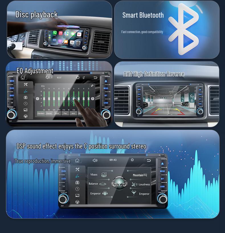 Navigație Wireless CarPlay și Sistem DVD Bluetooth cu Cameră de Marșarier pentru Toyota Corolla