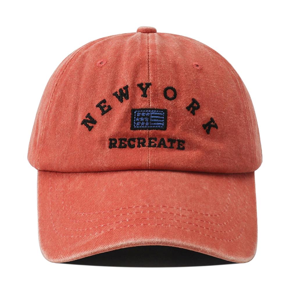 

Unisex Vintage Washed Cotton Baseball Cap Adjustable New York Letters Embroidery Snapback Hats For Women Men Soft Top Sunhat Adjustable
