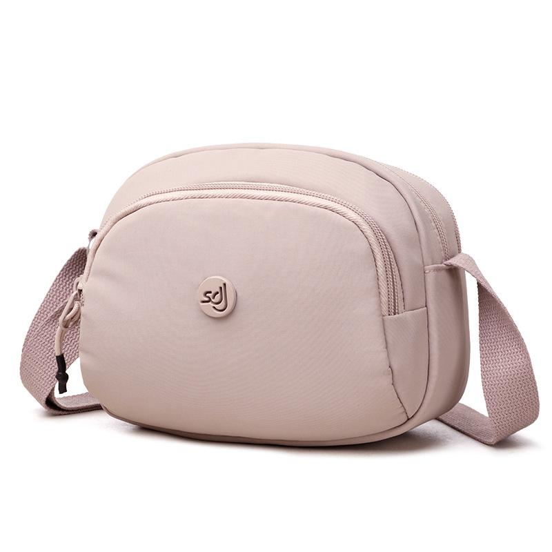 

Многослойная нейлоновая ткань сумка для мобильного телефона женская сумка-мессенджер летняя легкая маленькая круглая сумка повседневная универсальная прогулочная маленькая сумка-саше one size fits all розовый