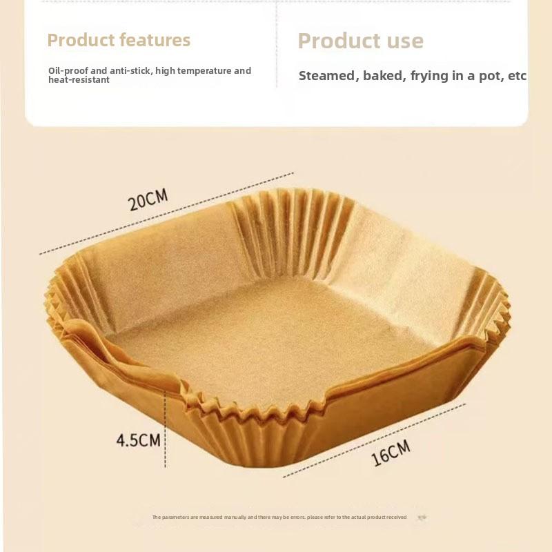 Air Fryer Paper Heat-Resistant Silicone Oil Baking Pads for Non-Stick Cooking
