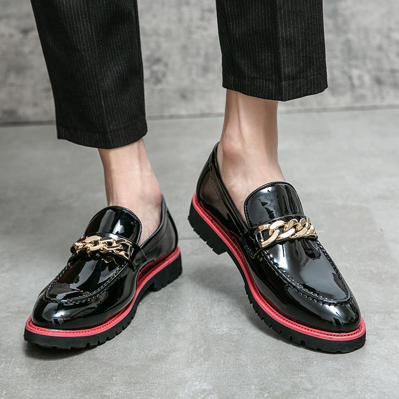 Fashion Leather for Men Business Shoes Point Toe Slip on Loafers for Men Luxury Party Wedding Men's Shoes Elegantes Club Shoes