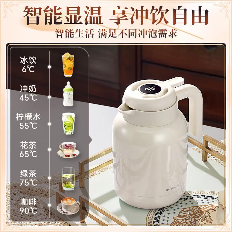 BVGMAV 1.6L Smart Stewing Thermos with Tea Infuser