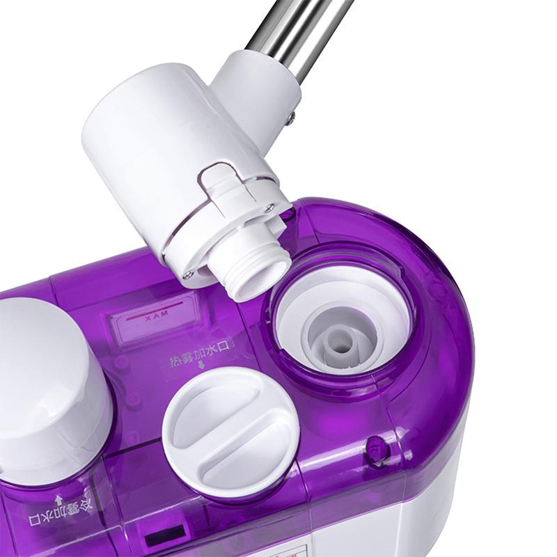 Doppelrohr Gesichtsbedampfer & Feuchtigkeitsspender: Kalt-/Heißnebel Sauerstoffinjektor für die häusliche Schönheitspflege.