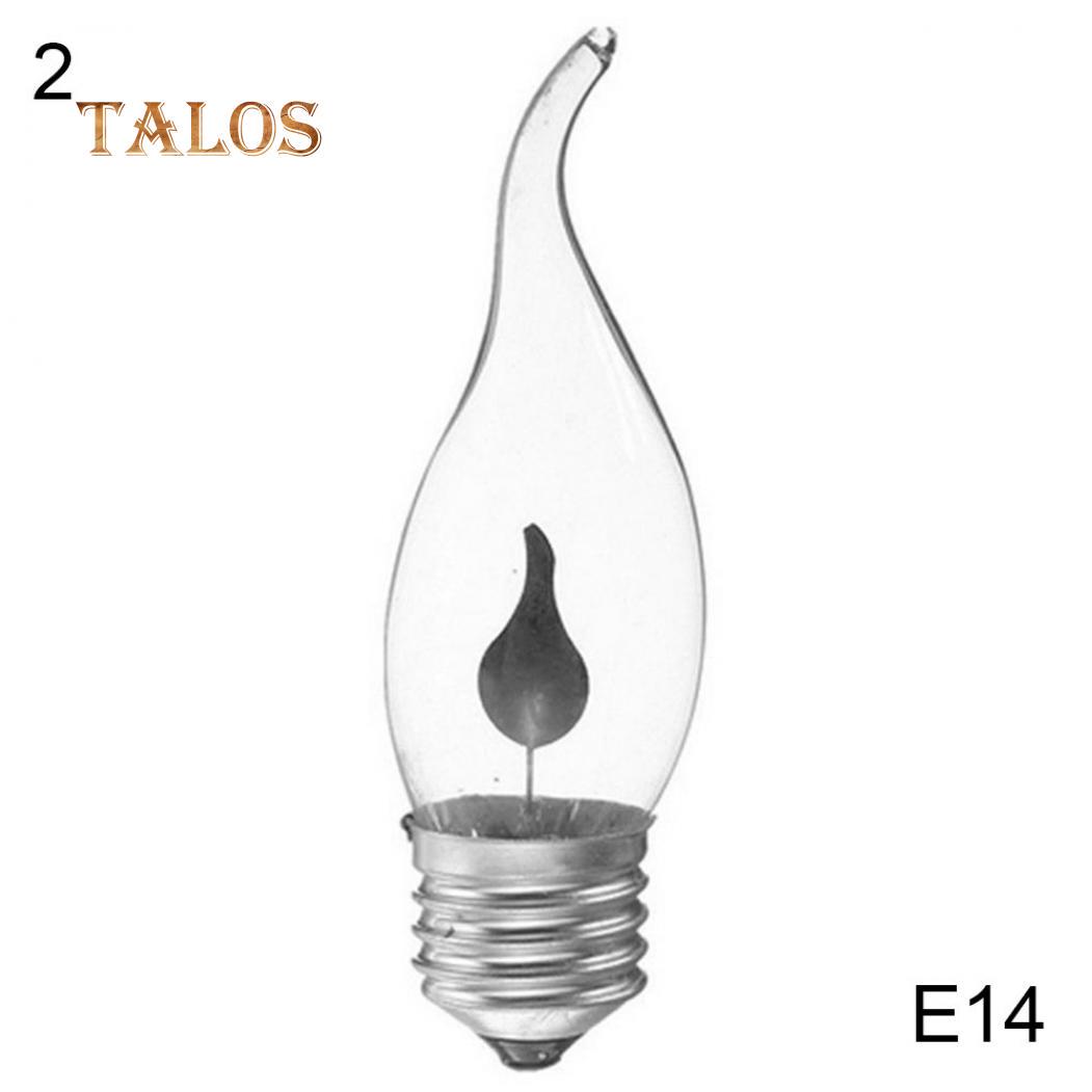 

TL 3W 220V E14/E27 Светодиодная лампа с имитацией мерцающего пламени свечи, декоративная лампа 2#