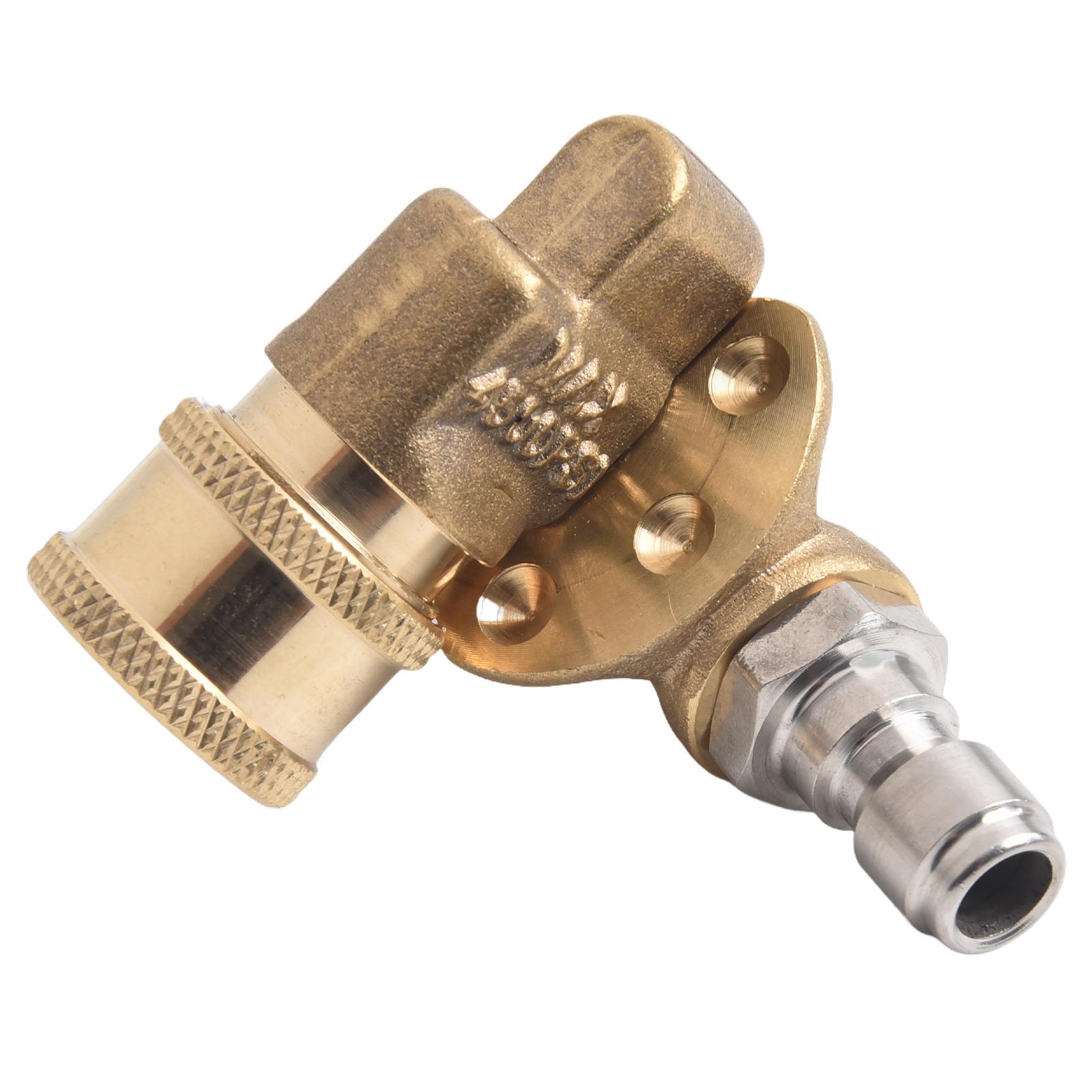 

Quick Connect Swivel Brass Coupler Attachment For Pressure Washer Nozzles бежевий