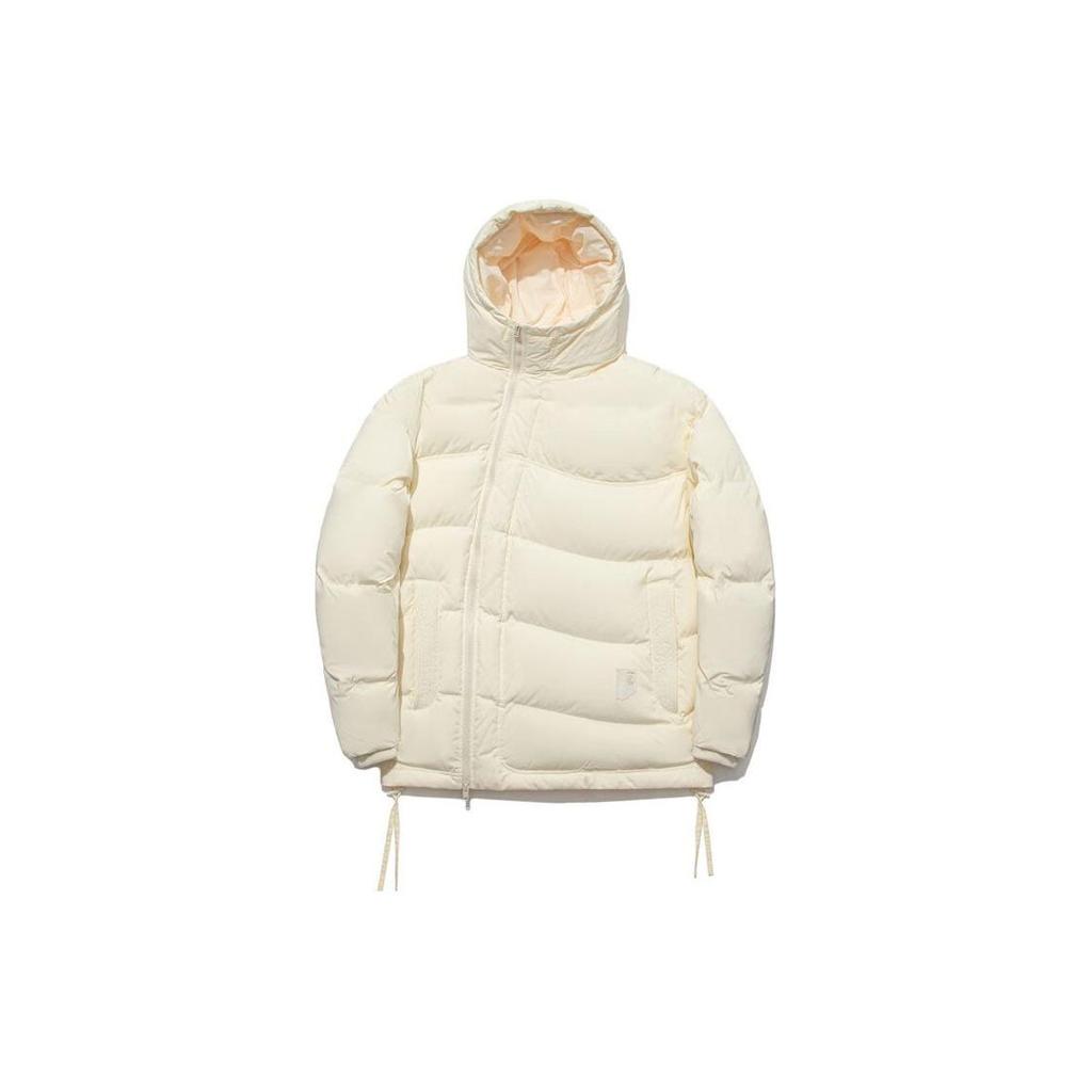 Li Ning X Jackie Chan Collaboration Kung Fu Series Solid Color Loose Short Down Jacket Men Jacket Paper-White AYMT027-2