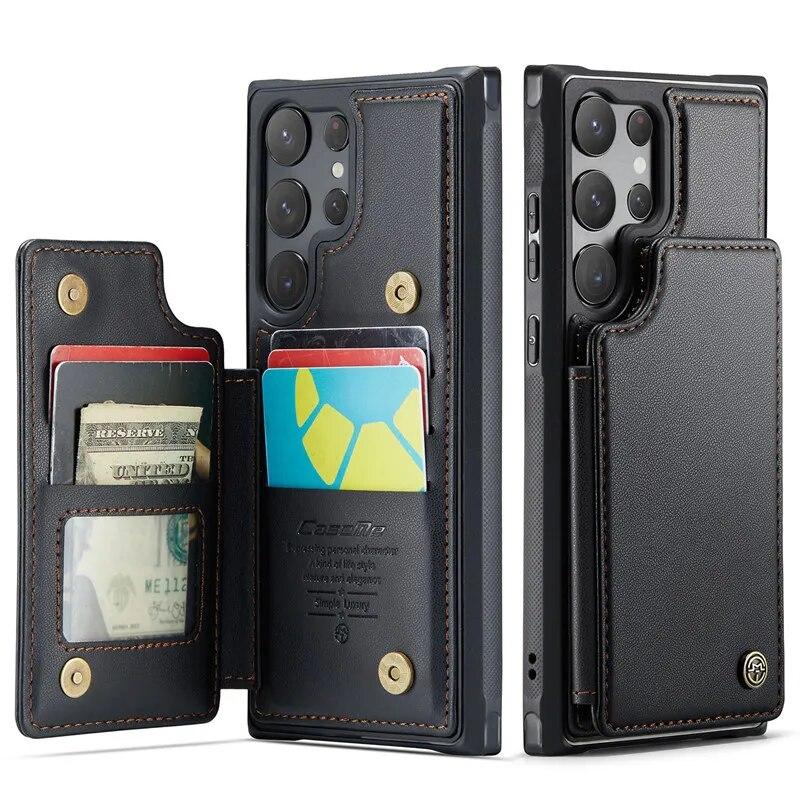 Retro Flip Leather Phone Case for Samsung Galaxy S23 S22 S21 Plus S20 FE Note 20 Ultra Wallet Card Holder Back Protection Cover