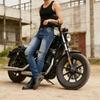 Mens Motorcycle Riding Pants Straight Cut Denim With Silicone Padding Anti-Fall Protection Use