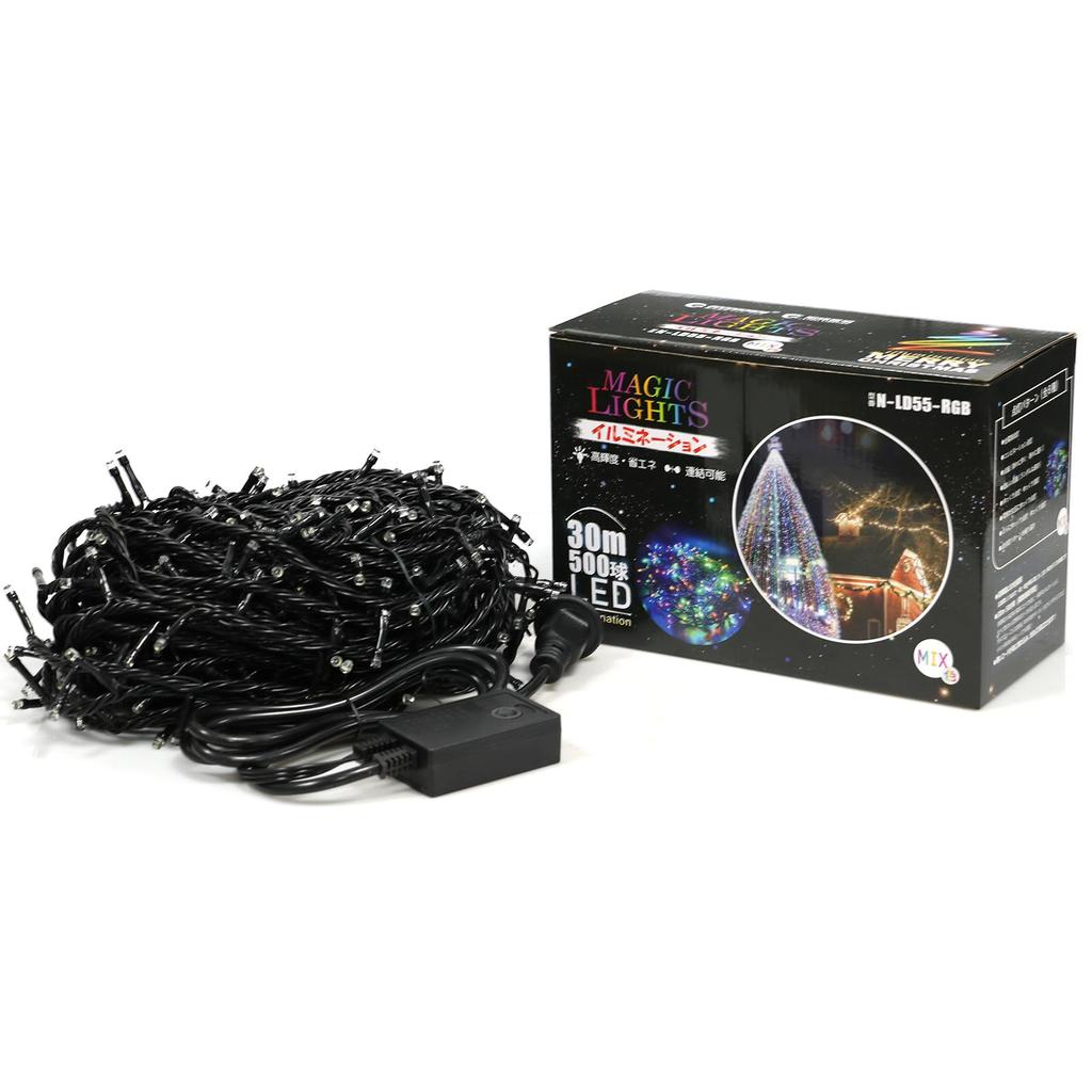 GOODGOODS RGB Řetěz 500 Vánoční strom Strom Krásný Vnitřní Více Pohádkový Vánoční strom N-LD55 Světla, LED diody, 30m, Venkovní, Vodotěsný, Světla,