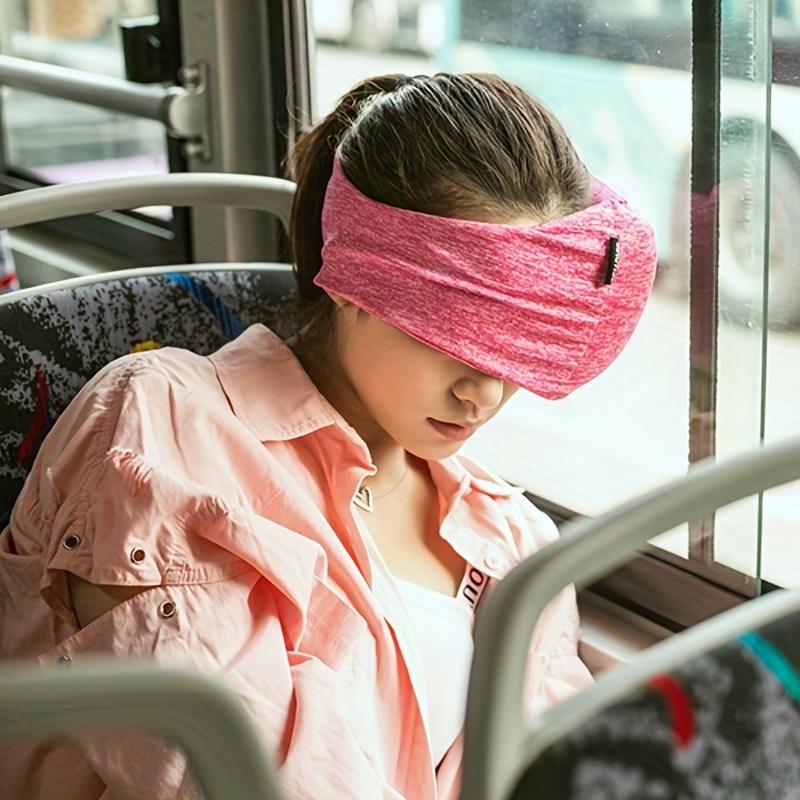 Portable Neck Pillow & Eye Mask Cushion, Soft Support Rest Pillow For Airplane Office Nap, Travel Sleep Cushion With Adjustable Strap
