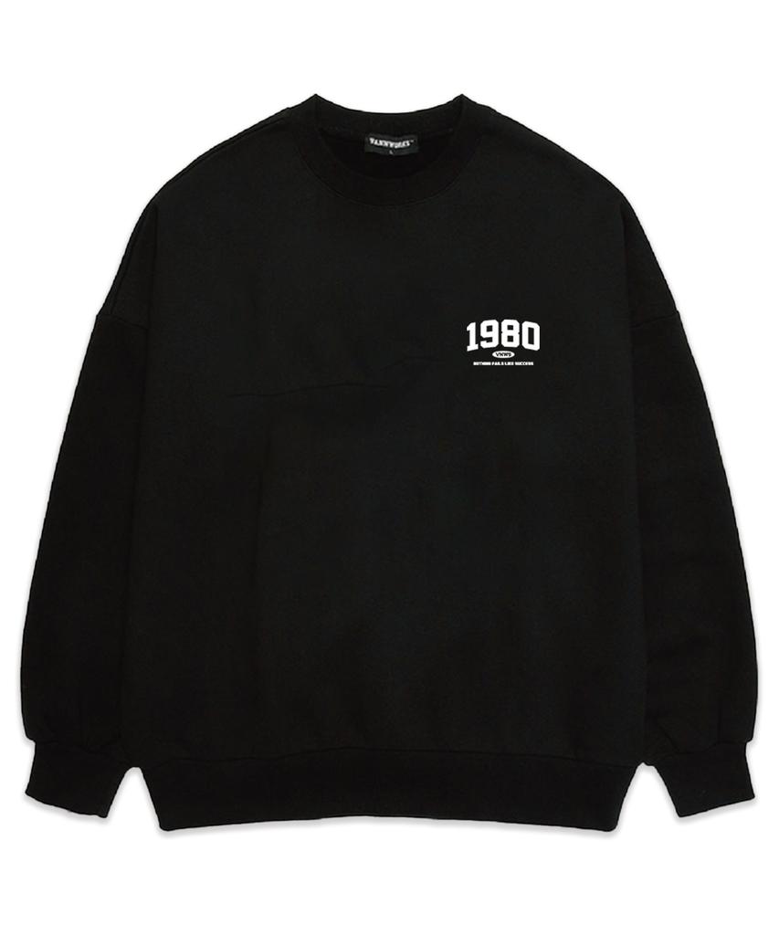 VANNWORKS Mini 1980 Oversized Sweatshirt (Vls0055) Black/White