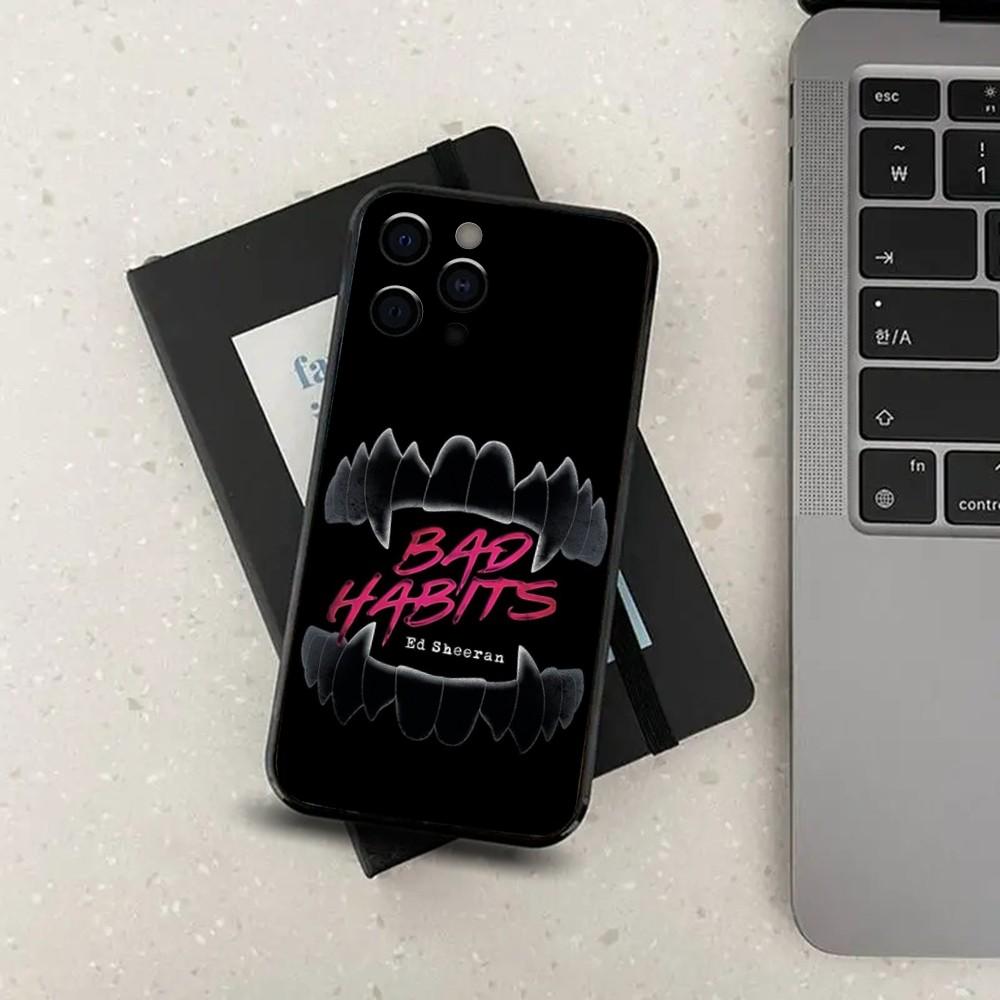 E-Ed Sheeran UK Singer Phone Case For Apple iPhone 15,14,13,12,11,Pro,X,XS,Max,XR,Plus,Mini Soft Black Cover iPhone13mini