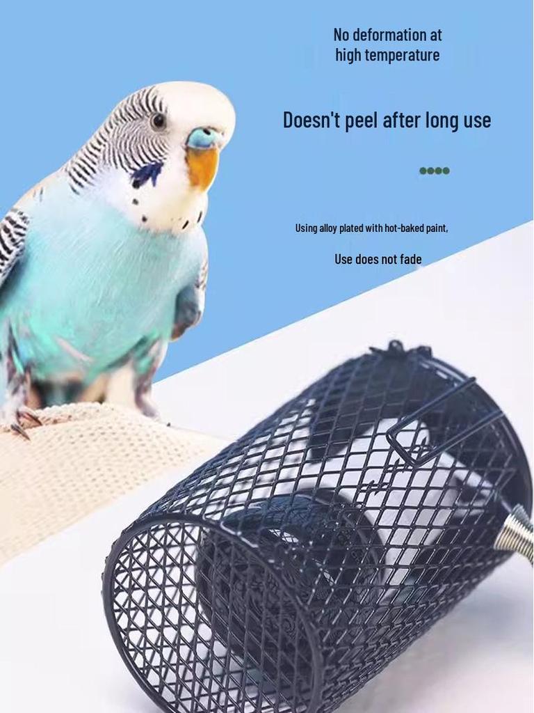 Parrot & Turtle Ceramic Heater Lamp with Insulated Box and Anti-Scald Lampshade for Warming Birds and Sugar Gliders