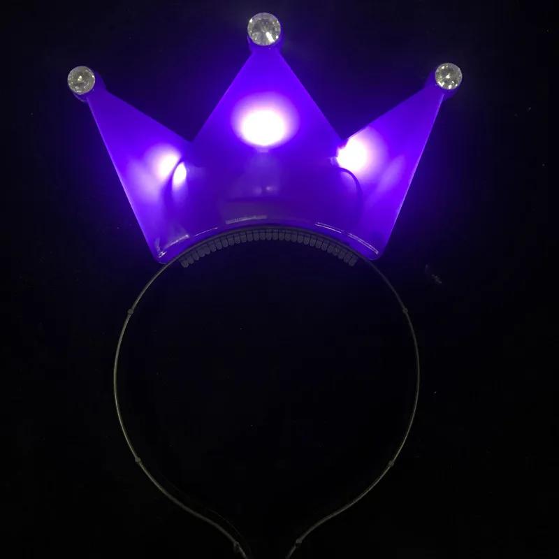 11pcs Customized LED Crown Headbands Light Up Crown Headbands Tiara Glitter Hairbands Wedding Party Supplies Party Favors