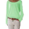 T-shirt in Cotone da Donna con Girocollo Manica Lunga Vestibilità Casual Morbido Comfort