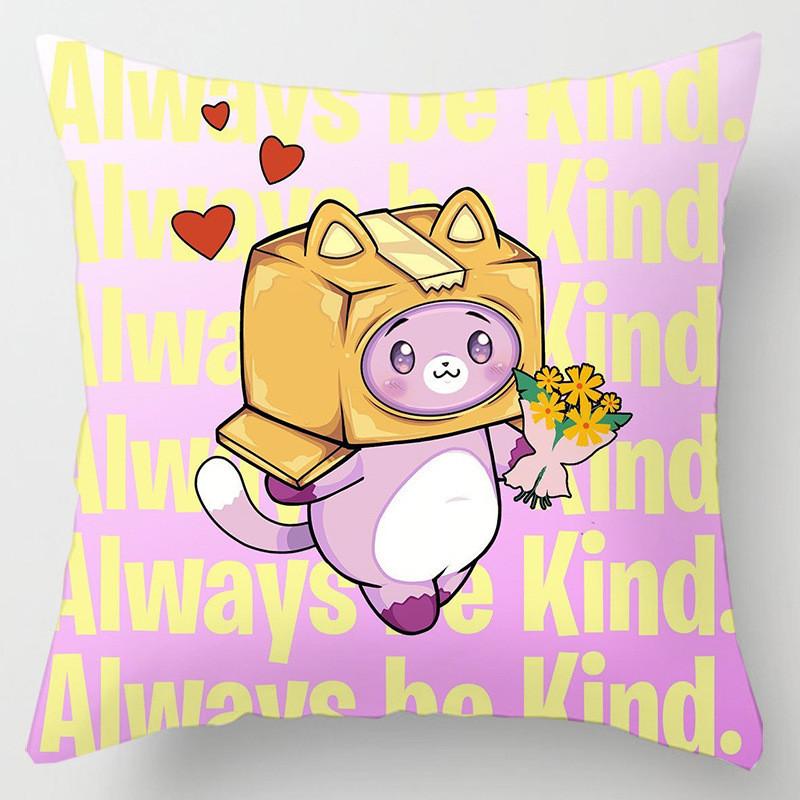 Lankybox Decorative Soft Pillow Case Cushion Cover For Comfortable Car Travel