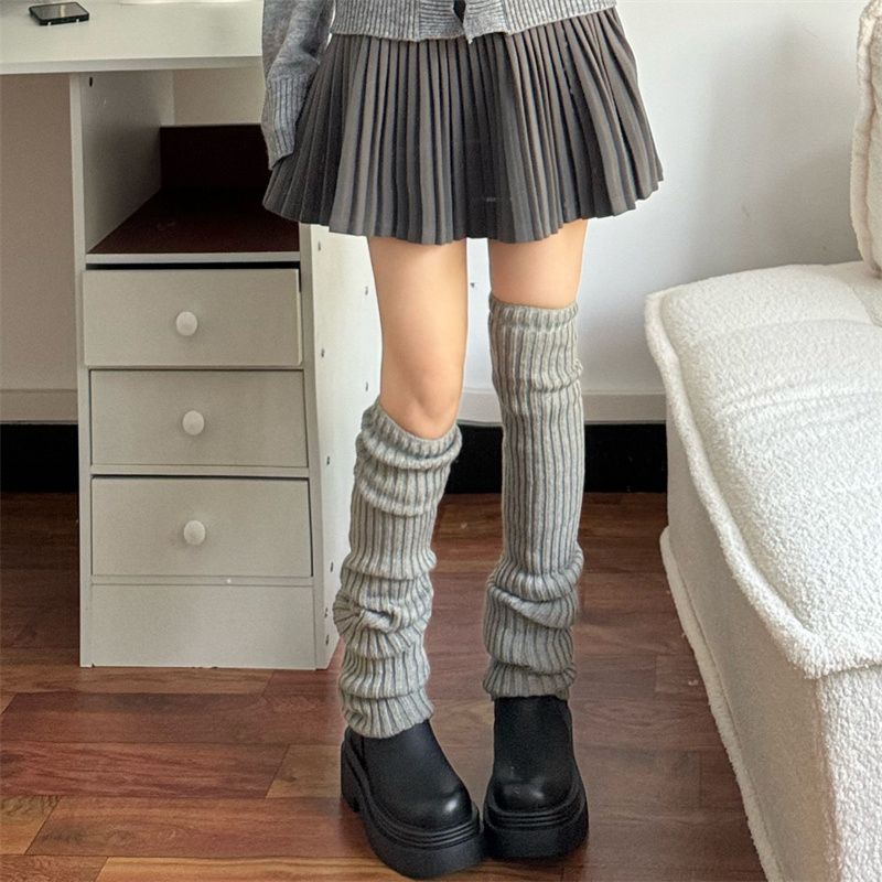Ballettstil Herbst Überknie-Stulpen Japanischer JK Preppy Stil Herbst Winter Warme Slouch-Socken Damen