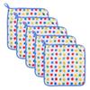 5Pcs Dish Towel Rainbow Dot Coral Velvet Rags Super Soft Absorbent Microfiber Towels Kitchen Drying Hands Tableware