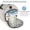 Unisex Large Capacity Gym Fitness Bag Fashion Solid Color Dry-wet Separation Bucket Travel Luggage Bag Portable Outdoor Sports Camping Trekking Bags