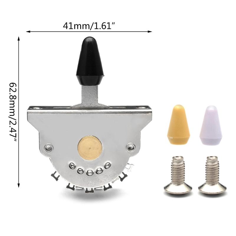 Heavy Duty 3/4/5 Way Electric Guitar Pickup Lever Switch Guitar Pickup Selector Switch for Guitar with 3 Plastic Tip